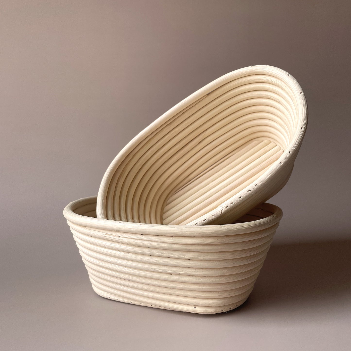 Oval Banneton Basket 100% Natural Rattan, Handmade, 8 inches