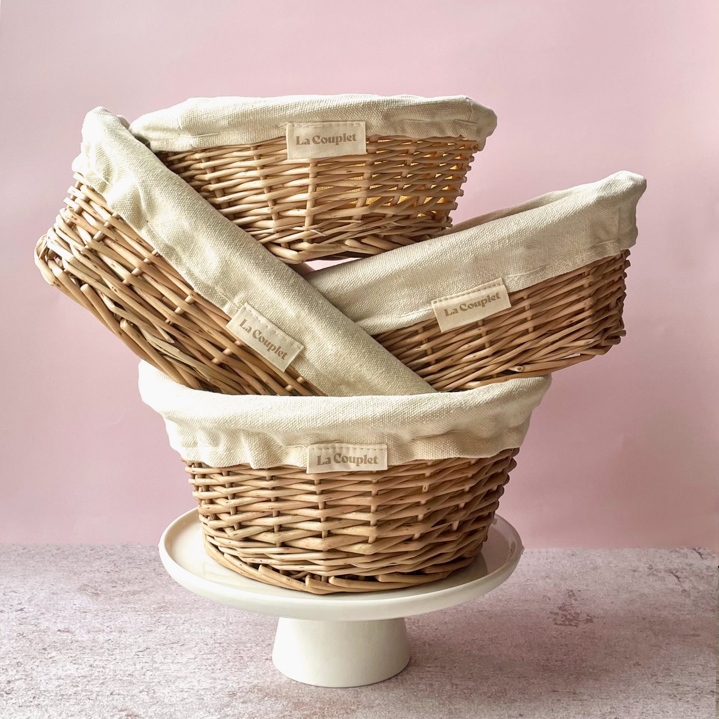 Bread Proofing Set, Wicker Basket, 8", 9" Round Basket, 9", 12" Oval Basket