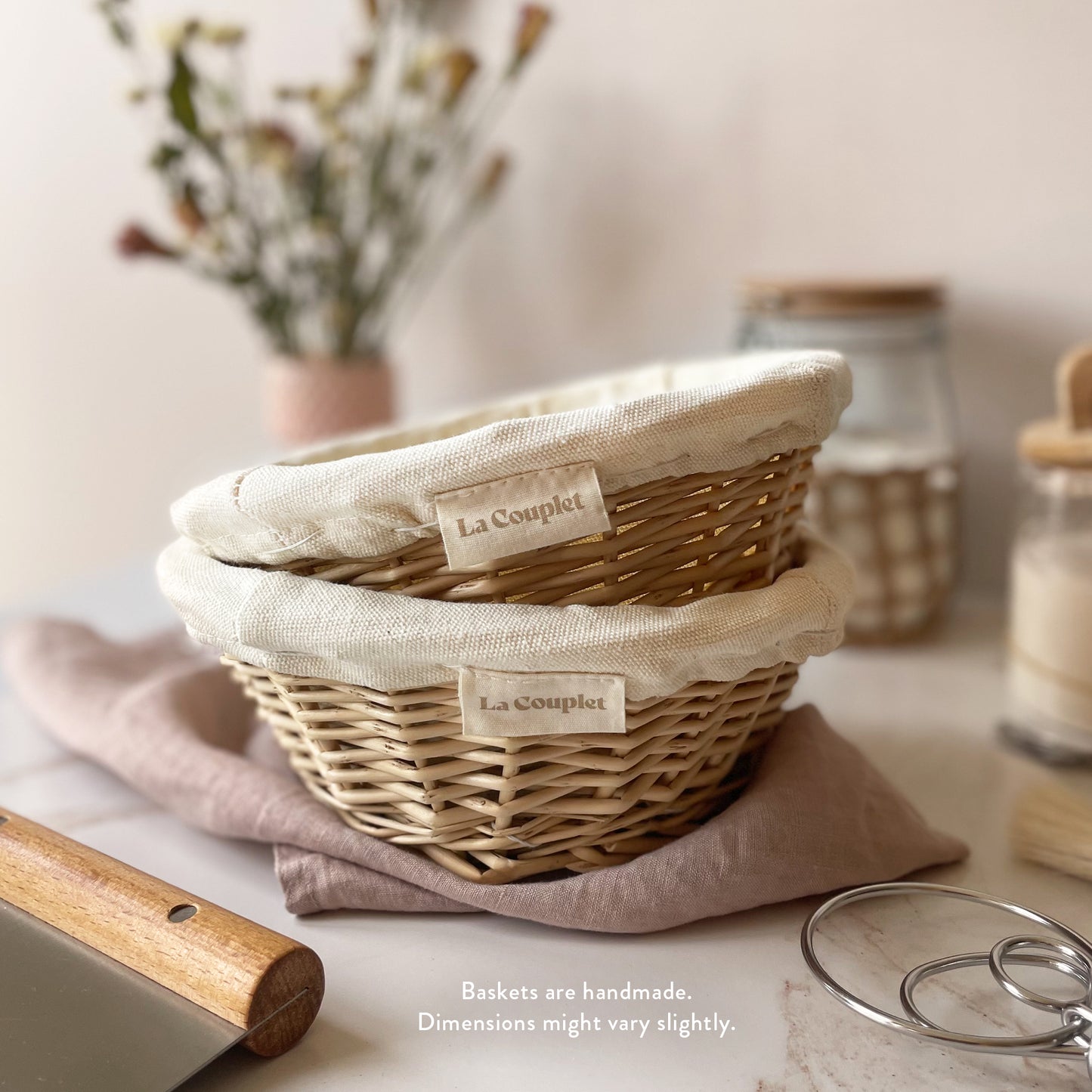 Sourdough Proofing Basket, Wicker, Round, 8 inches