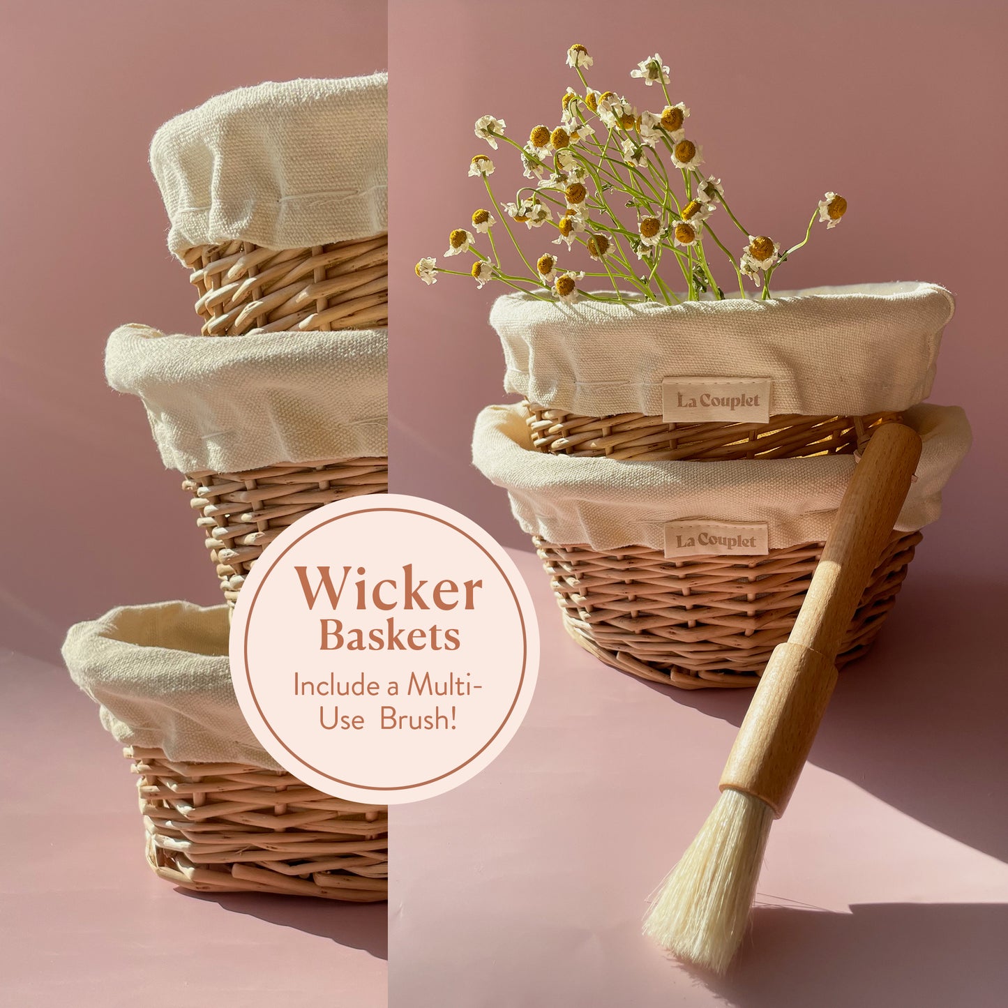 Sourdough Proofing Basket, Wicker, Round, 8 inches