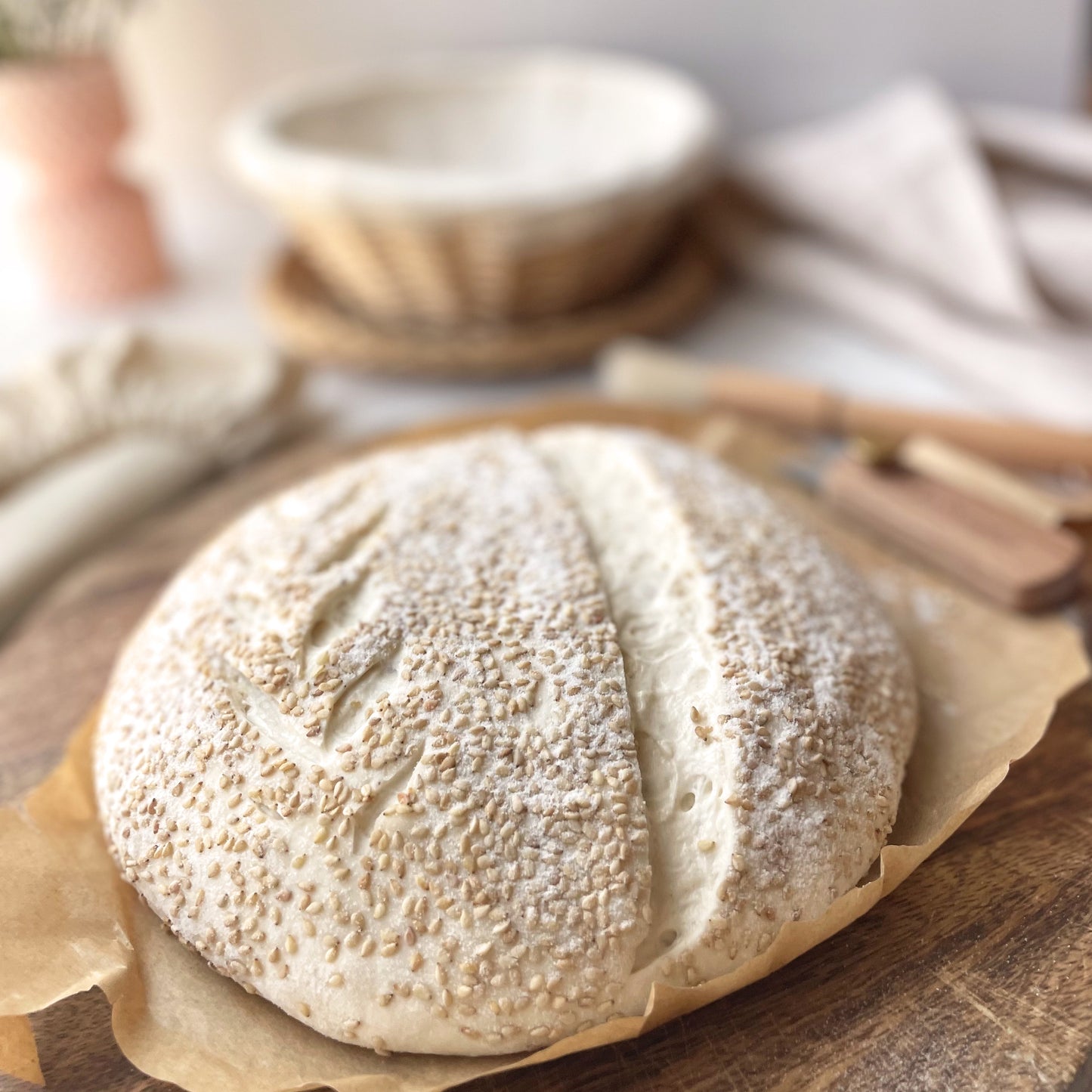 Sourdough Proofing Basket, Wicker, Round, 8 inches