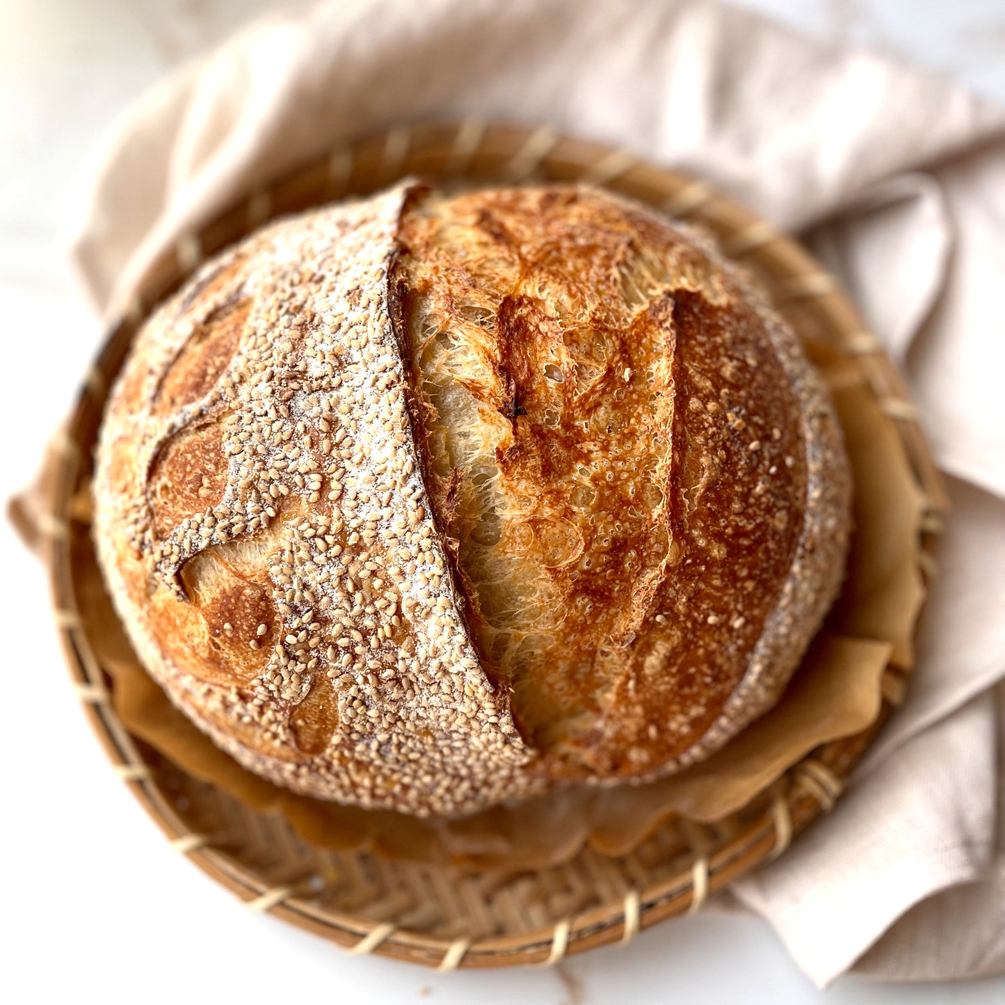 Sourdough Proofing Basket, Wicker, Round, 8 inches