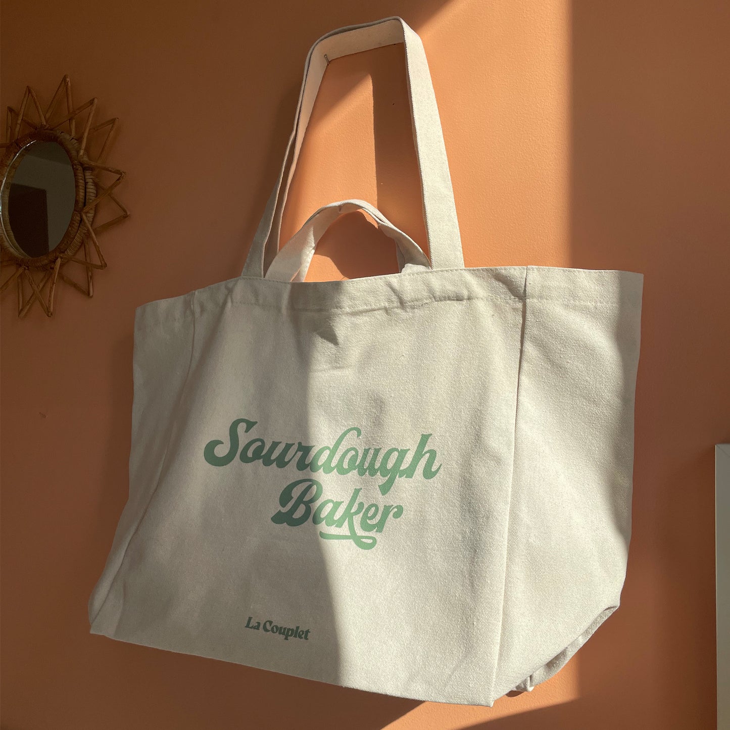 Cotton Canvas Tote Bag, Sourdough Baker, Large