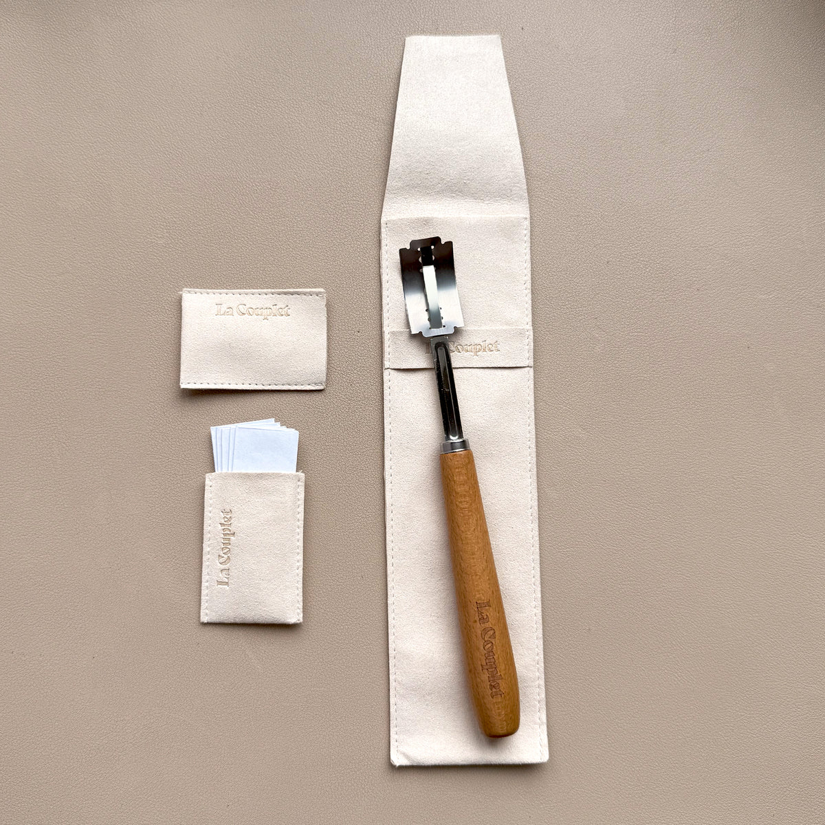 Wooden Bread Lame, French Inspired Sourdough Scoring Tool with 5 Blades