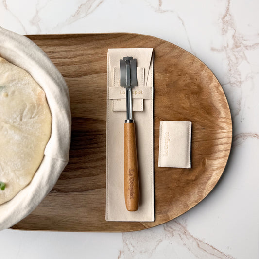 Wooden Bread Lame, French Inspired Sourdough Scoring Tool with 5 Blades