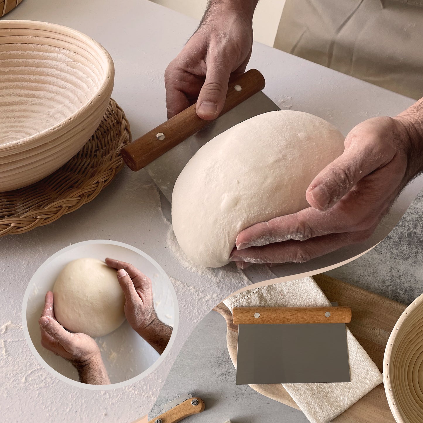 Sourdough Kit, 2nd Edition, Round Basket, 8, 9, 10 inches