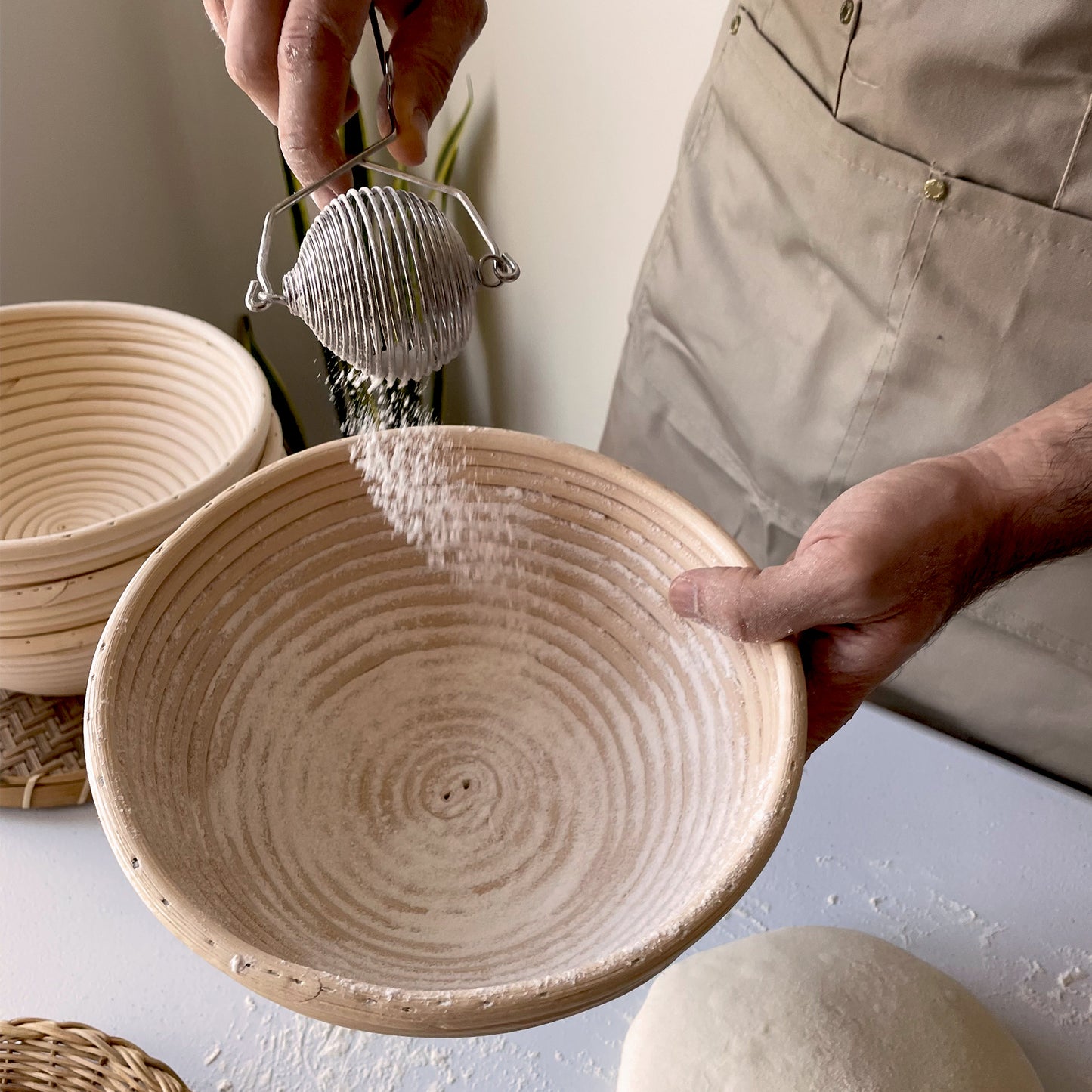 Bread Baking Essentials Set, Danish Whisk, Bread Lame, Dusting Wand, Dough Scraper, Bristle Brush