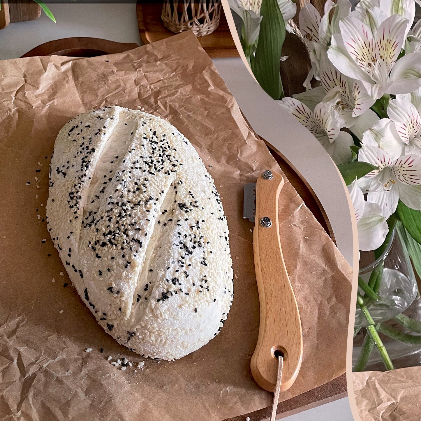Bread Baking Tool Set 2nd Edition, Bread Lame, Dough Scraper, Multi Use Brush
