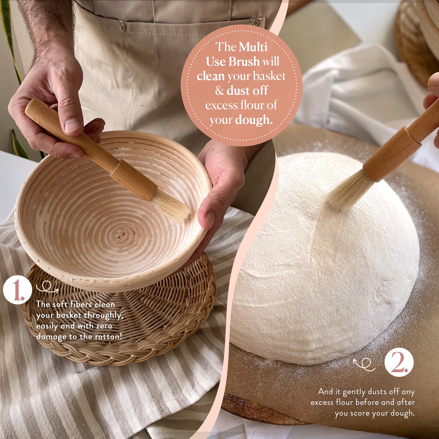 Bread Baking Tool Set 2nd Edition, Bread Lame, Dough Scraper, Multi Use Brush