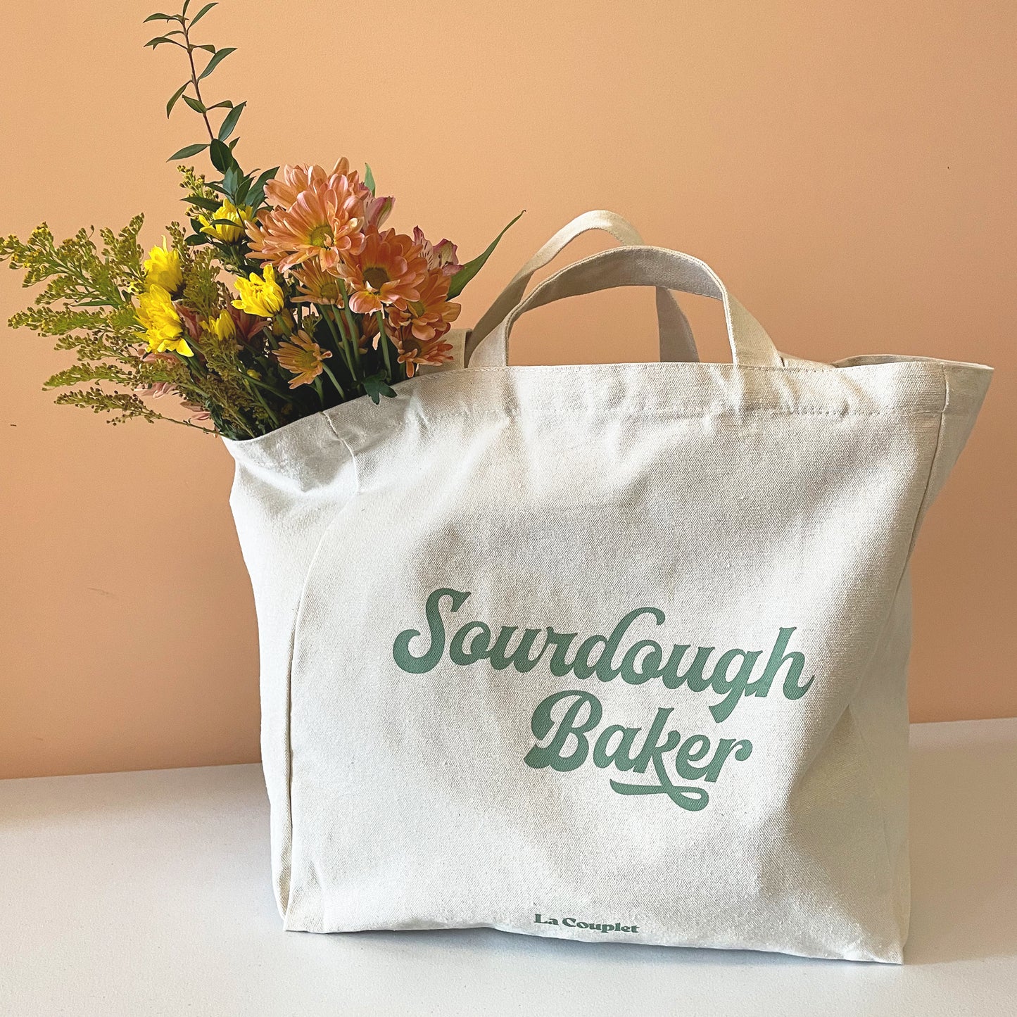 Cotton Canvas Tote Bag, Sourdough Baker, Large