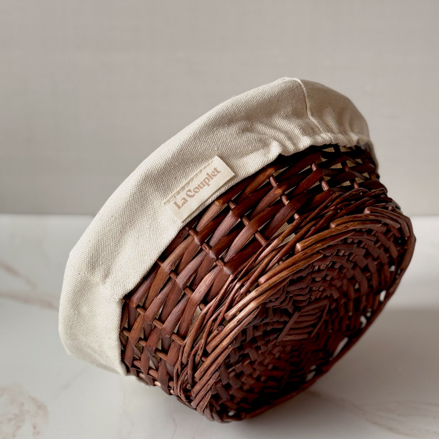 Handmade Round Sourdough Proofing Basket: Bonnet & Brush Included, 9 inches.