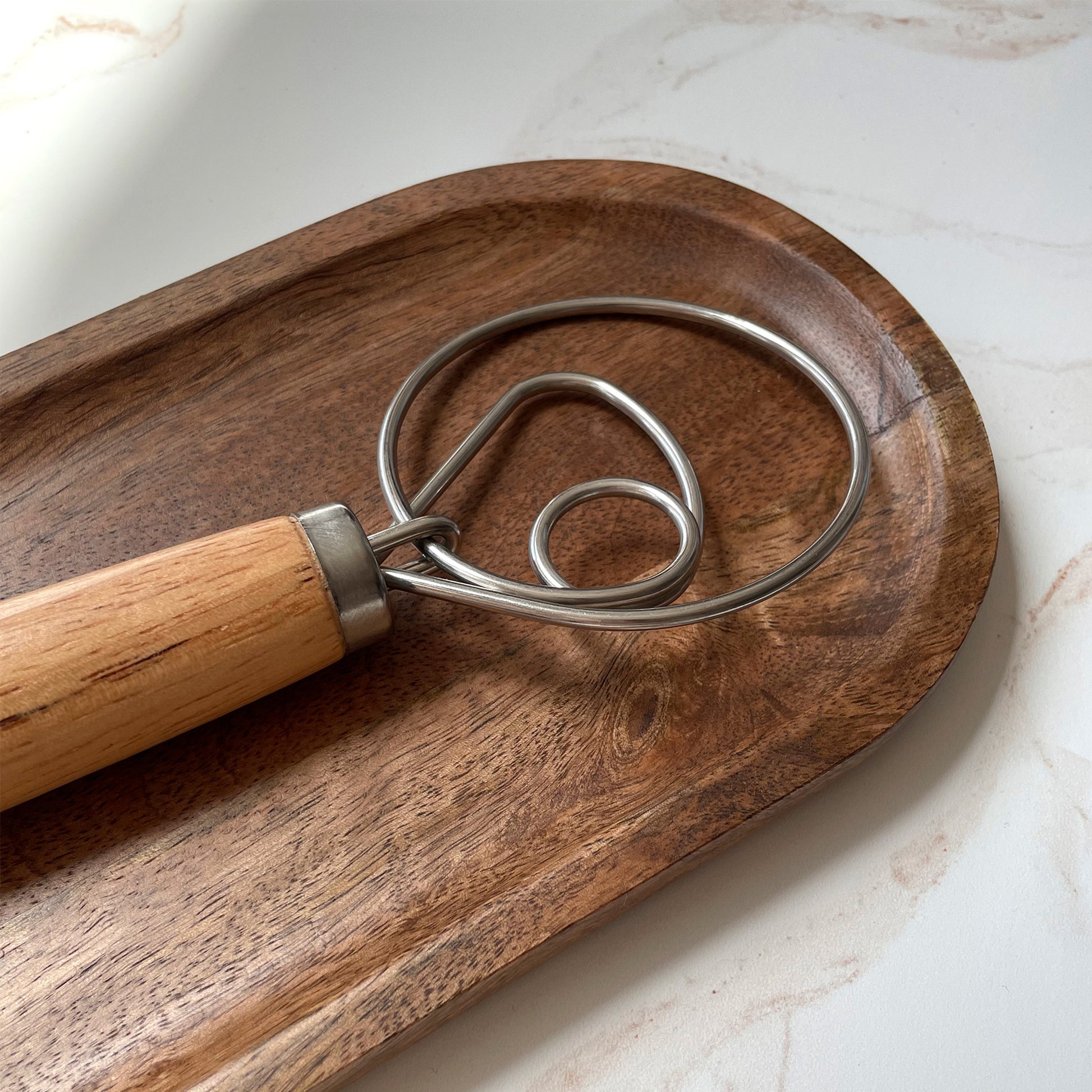 bench scraper, wood handle - Whisk